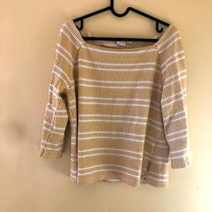 Yellow and white striped top